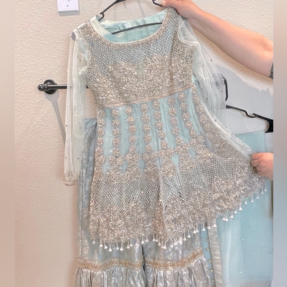 Flared Top and Gharara Nikkah Suit